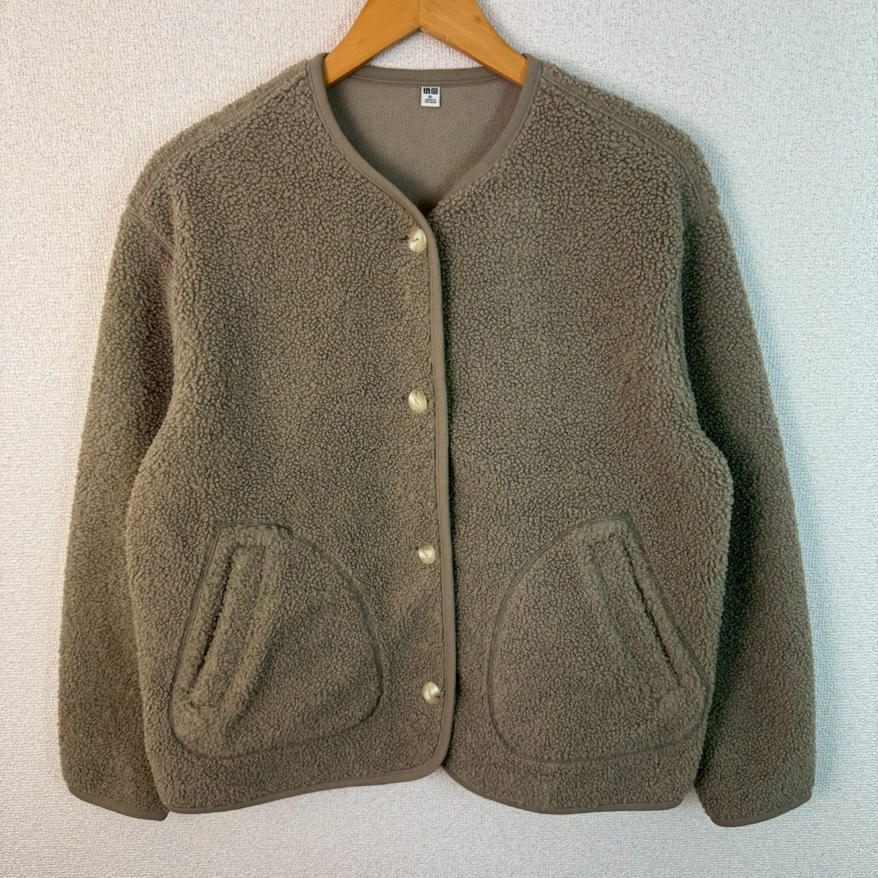 UNIQLO ユニクロ ボアフリースカーディガン ブラウン XLサイズ 