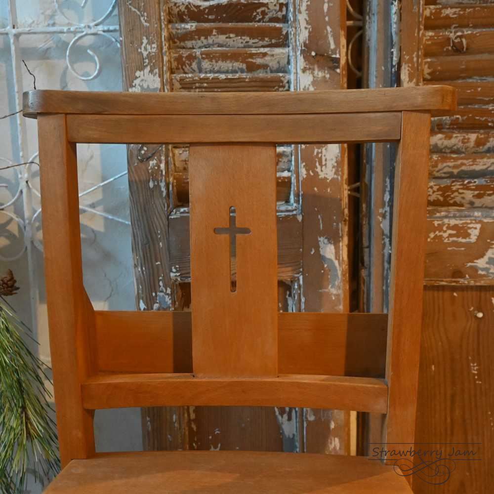 L3705-14-2 英国アンティーク チャーチチェア ヴィクトリアン