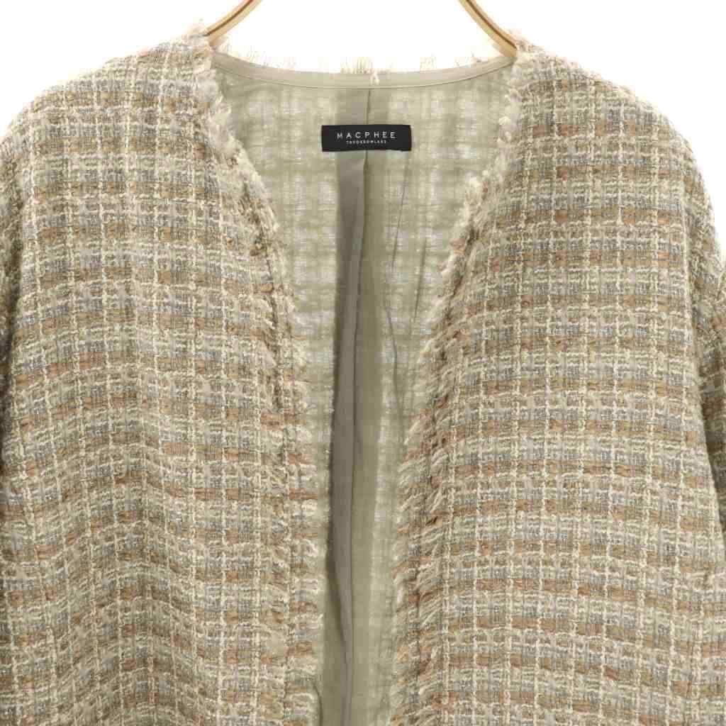マカフィー MACPHEE トゥモローランド ラメツイードジャケット 36