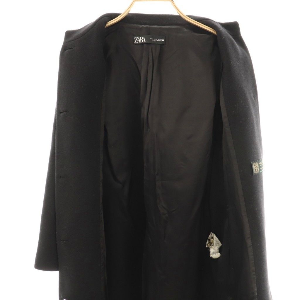 ザラ ZARA MANTECO 金ボタン ロングコート アウター S ブラック /HK