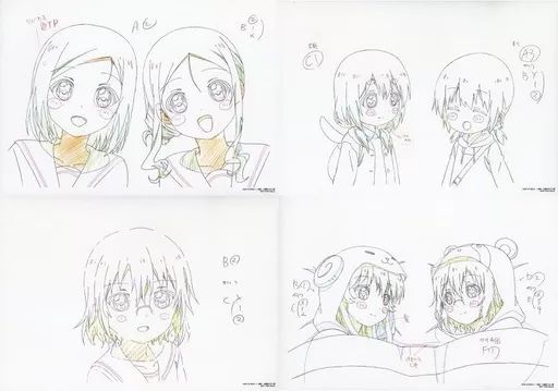 中古】原画イラストボード ゆるゆり さん☆ハイ! 複製原画セット きゃ