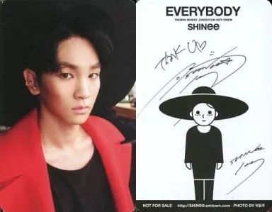 SHINee キー　サイン　直筆　トレカ 中古】コレクションカード(男性) SHINee/KEY(キー)/裏面印刷サイン入り