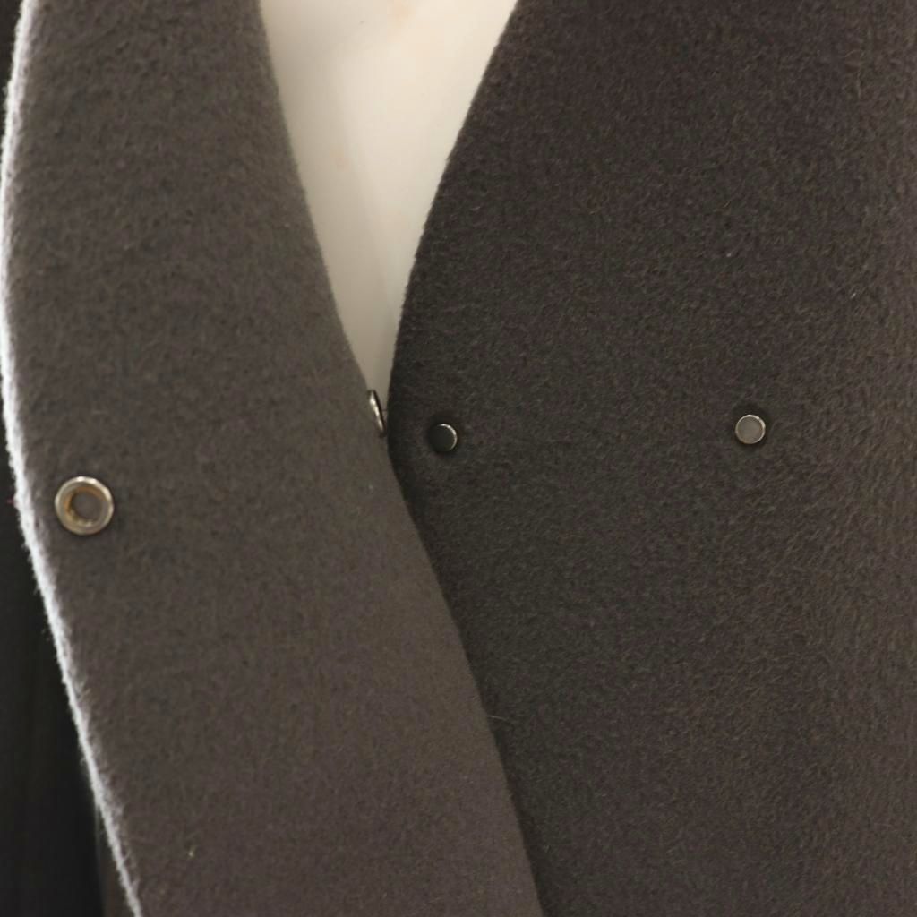 イエナ IENA MANTECO ノーカラーコート アウター 36 チャコールグレー