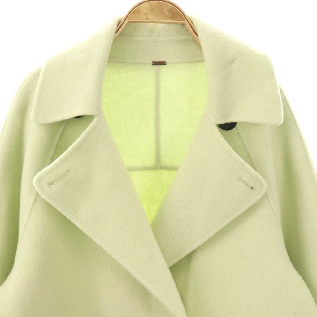 3/9まで出品　Mila owen 衿ストラップハーフ丈リバーpコート ライム Mila Owen]衿ストラップハーフ丈リバーPコート | KOBUNSHA SELECT SHOP