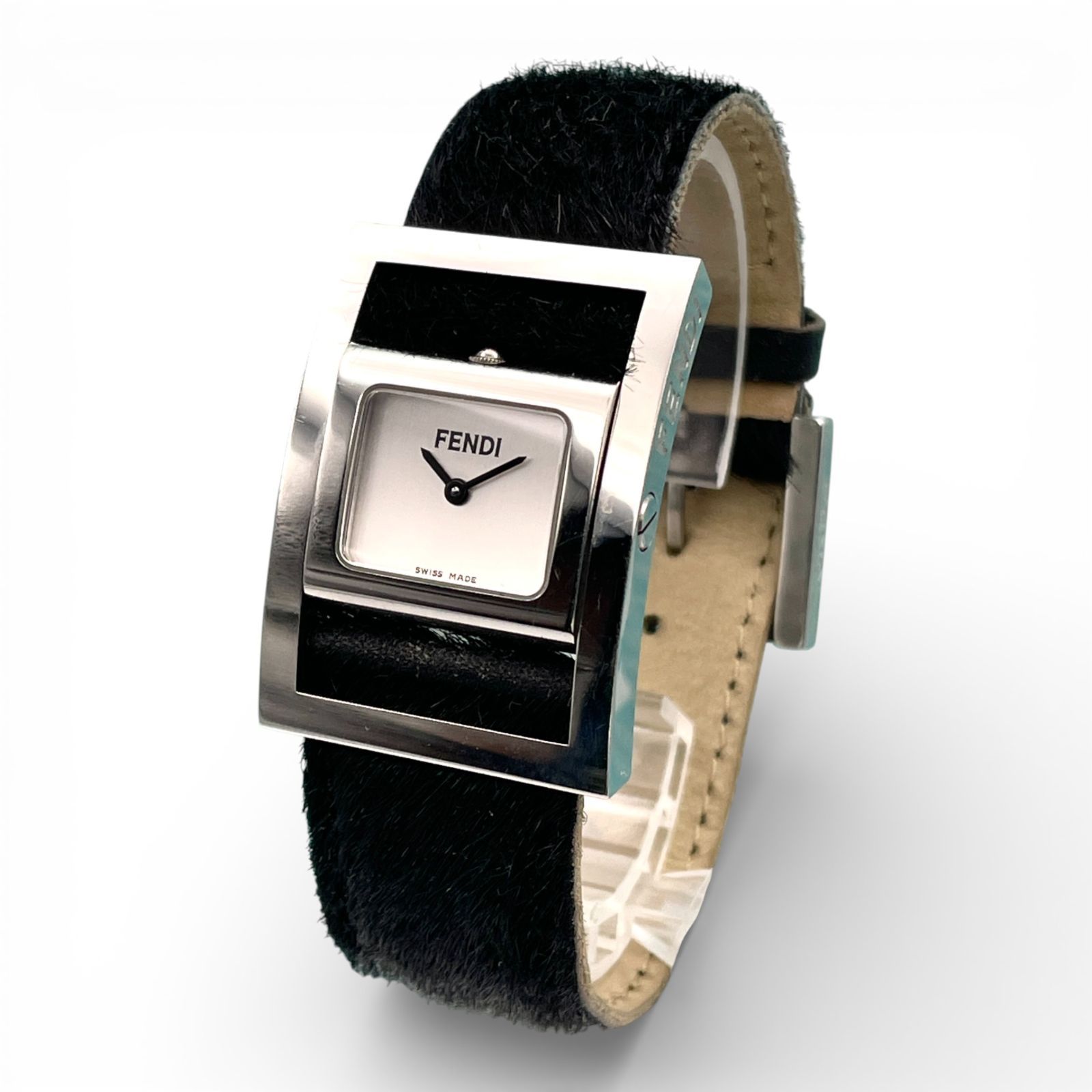 美品□稼働 FENDI フェンディ レディース 腕時計 シルバー文字盤