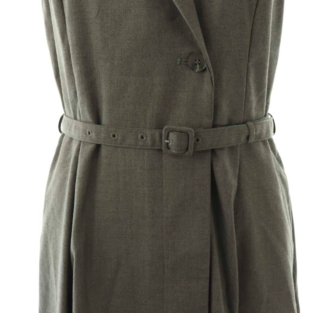 ラリューン La lune ノースリーブトレンチロングワンピース ベルト付き