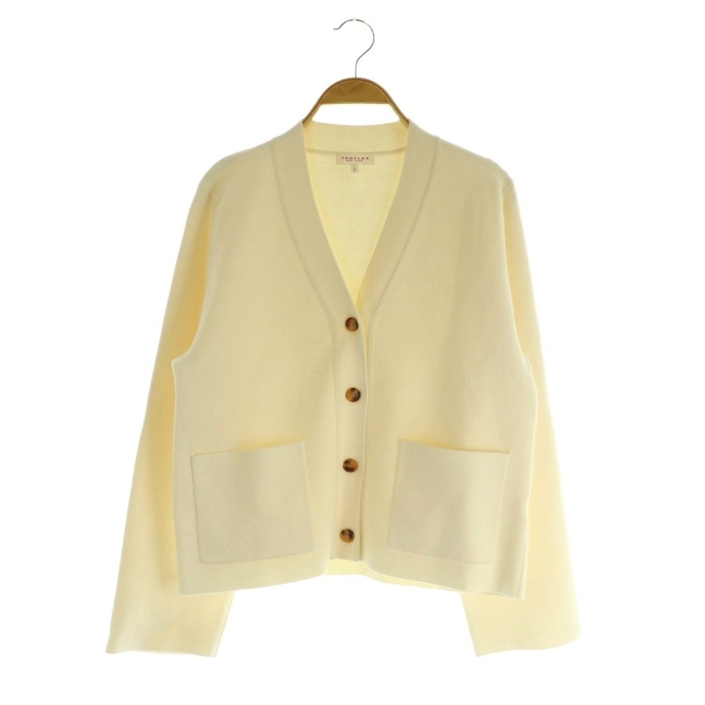 【中古】デミリー DEMYLEE 25SS ADU コットンカシミヤ Vネックニットカーディガン S アイボリー /MY ■OS レディース デミリー DEMYLEE 25SS ADU コットンカシミヤ Vネックニット