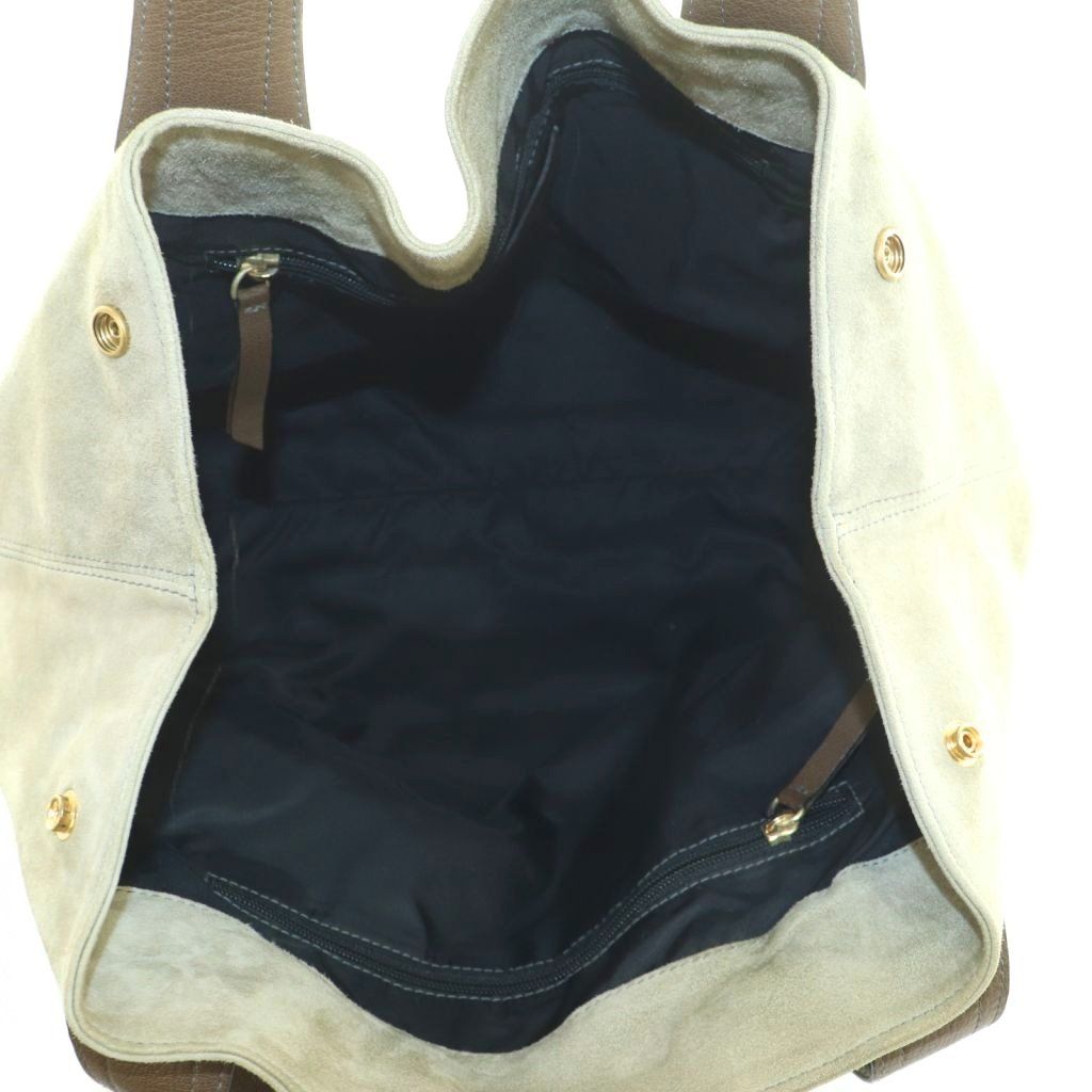 【中古】タディハーマニー TADDEI HARMARNEE トートバッグ スエード ライトベージュ /MI ■OS ■AD レディース タディハーマニー TADDEI HARMARNEE トートバッグ スエード ライト