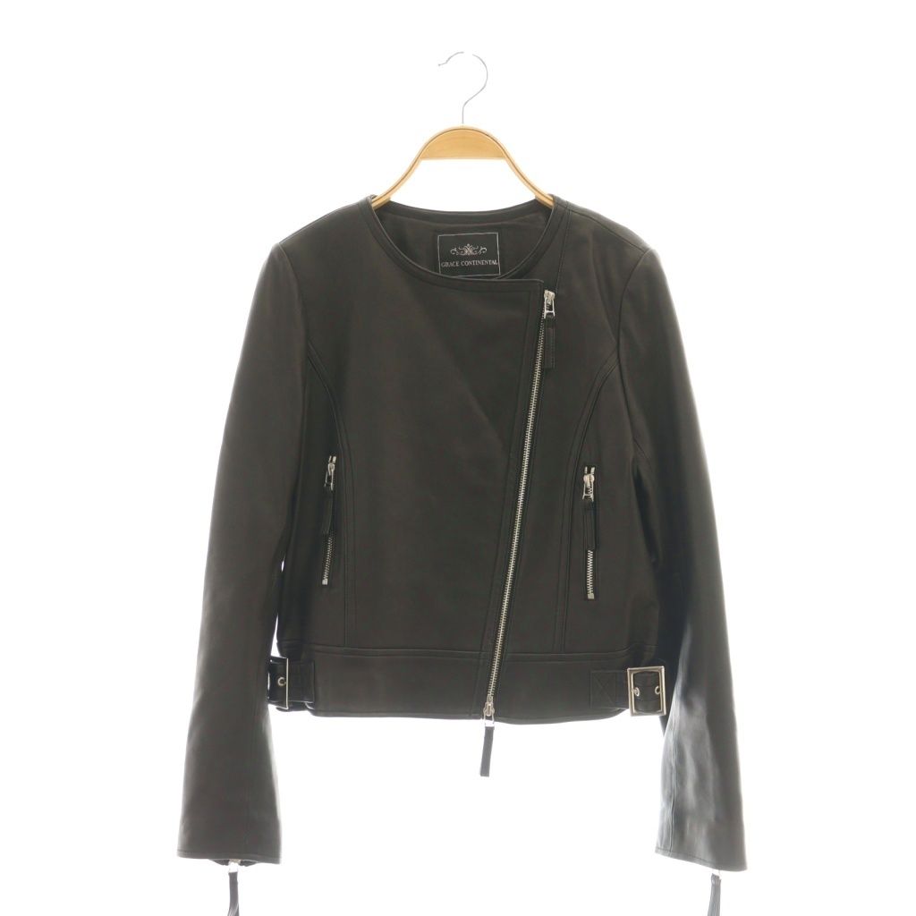 美品☆グレースコンチネンタル ラムレザージャケット ラムレザーライダースジャケット / GRACE CONTINENTAL | GRACE