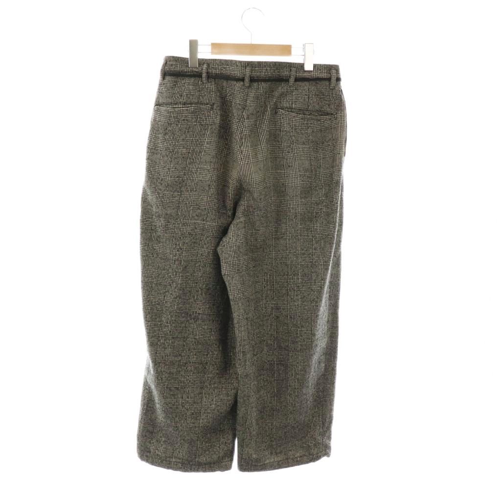 【中古】マーカ marka M19D-02PT01C TUCK WIDE PANTS 千鳥格子パンツ ワイドパンツ 2 ブラック ホワイト /ES ■OS マーカ marka M19D-02PT01C TUCK WIDE PANTS 千鳥格子パンツ ワイド