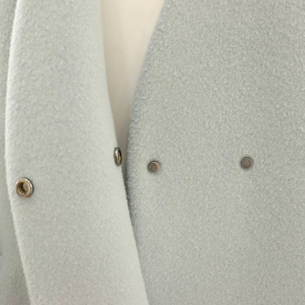 【中古】イエナ IENA MANTECO ノーカラーコート アウター 36 ライトブルー 水色 /CX ■OS レディース イエナ IENA MANTECO ノーカラーコート アウター 36 ライトブルー 水色