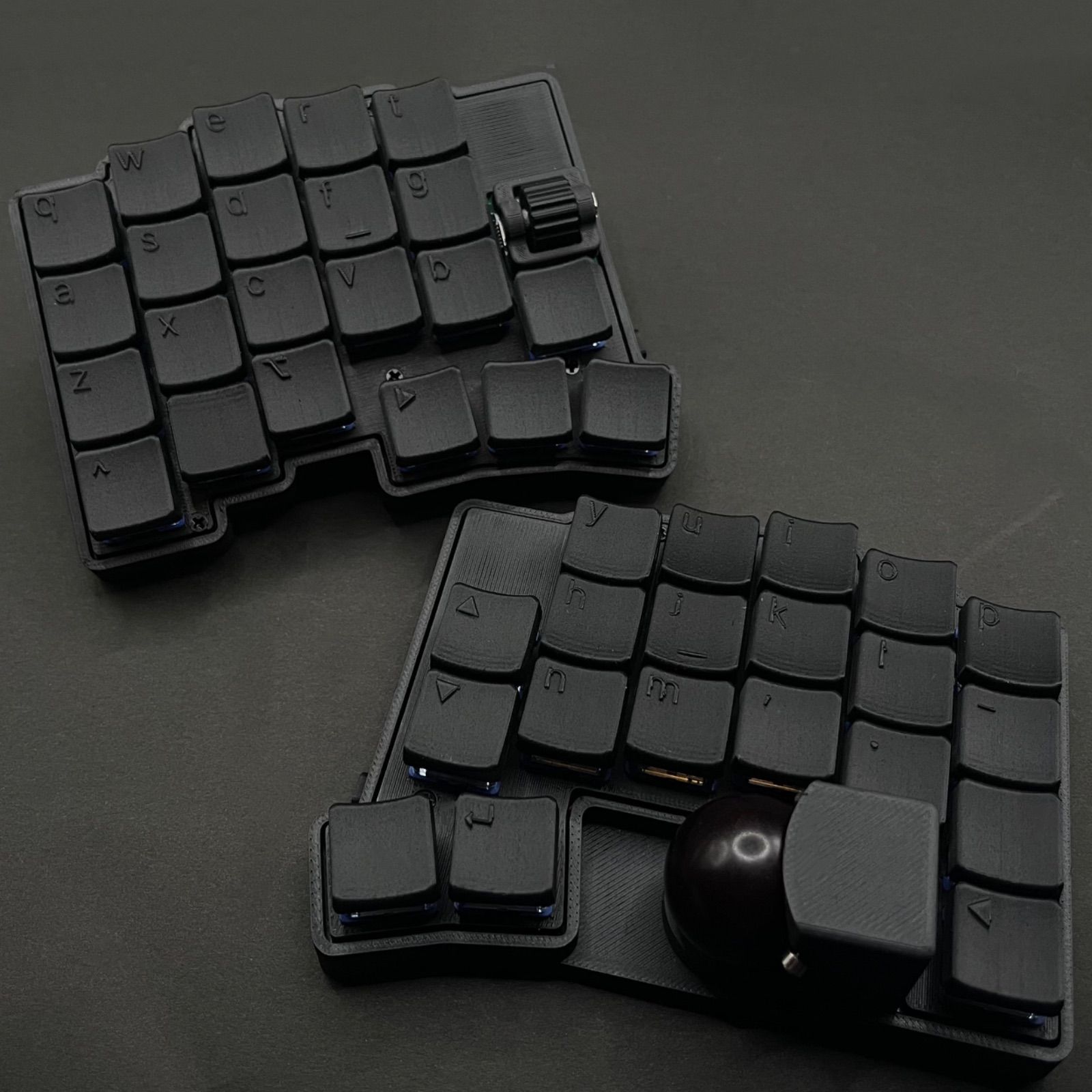 pixi43 typeB ブラック 17mmピッチ 無線 トラックボール付きキーボー