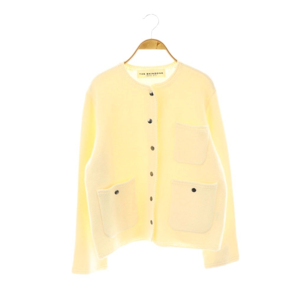 【中古】シンゾーン Shinzone 24SMSJK02 KNIT JACKET ニットジャケット ノーカラー FO アイボリー シンゾーン Shinzone 24SMSJK02 KNIT JACKET ニットジャケット ノー