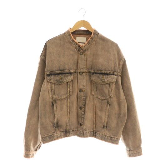 【中古】ヨーク 24SS CUT-OFF WIDE DENIM TRUCKER JACKET ジャケット デニムジャケット Gジャン 2 オレンジ グレー ヨーク YOKE 24SS CUT-OFF WIDE DENIM TRUCKER JACKET ジャケット