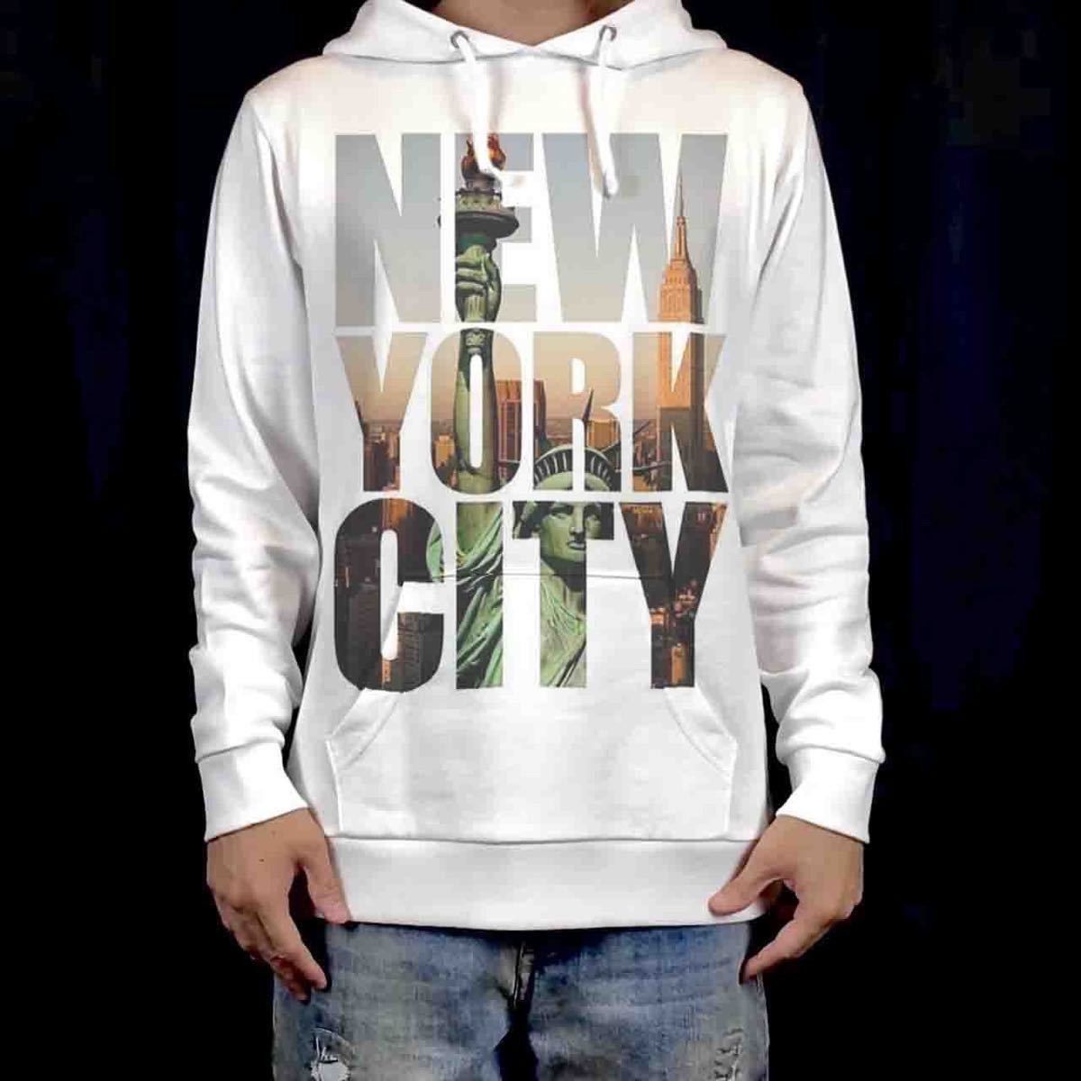 オリジナル パーカー ビッグ プリント NEW YORK CITY 自由の女神 