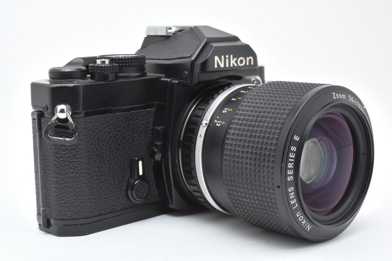 4744 ニコン Nikon FM Black + Ai-s Nikkor 36-72mm 一眼レフ フィルム