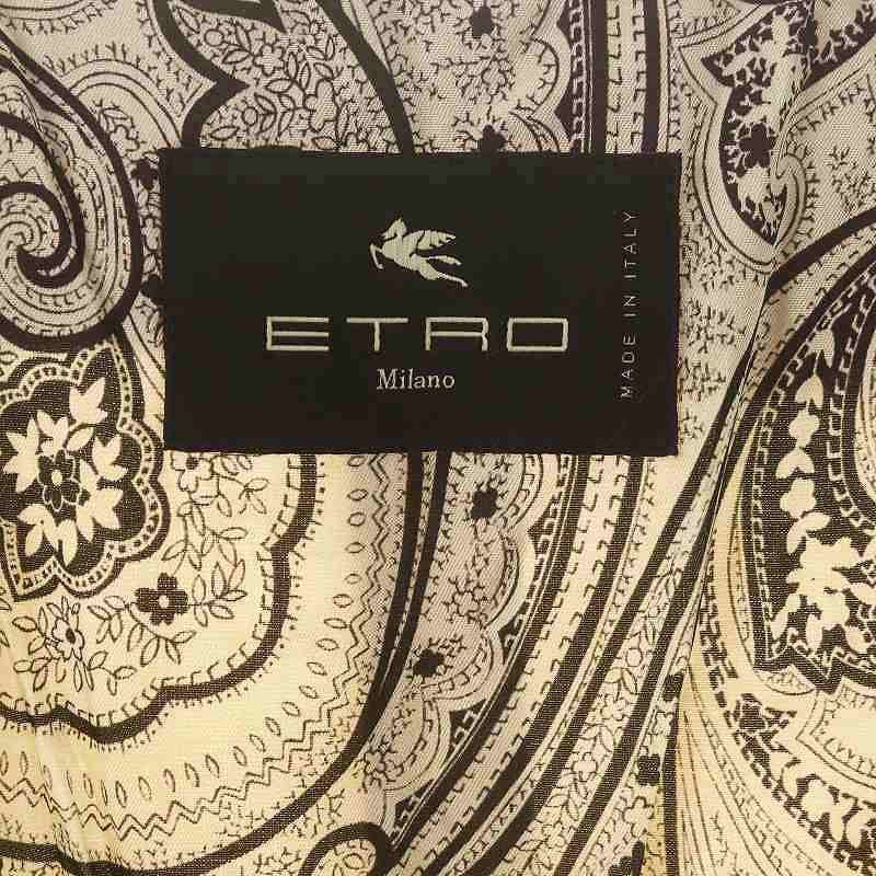 【中古】エトロ ETRO テーラードジャケット 裏地ペイスリー柄 42 ベージュ /AQ ■OS レディース エトロ ETRO テーラードジャケット 裏地ペイスリー柄 42 ベージュ /AQ