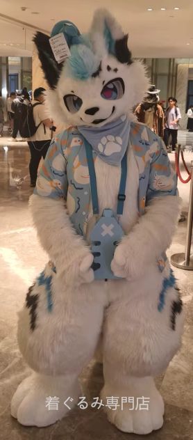 猫 犬 着ぐるみ ケモノ体 フルスーツ セット 全頭ヘッド ファースーツ