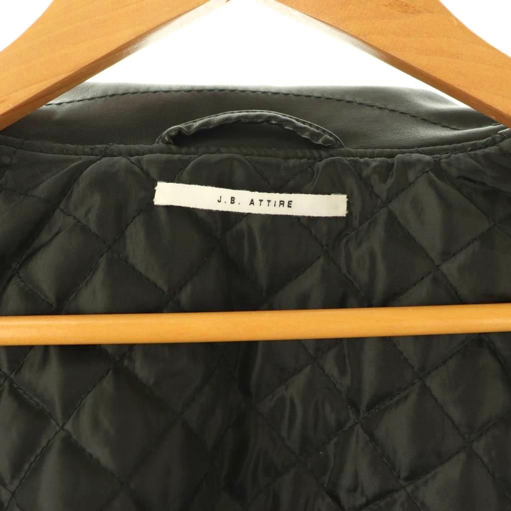 【中古】ジェービーアタイア Paris motercycle JK フェイクレザージャケット ジップアップ 1 ブラック /DO ■OS ジェービーアタイア J.B.ATTIRE Paris motercycle JK フェイクレザー