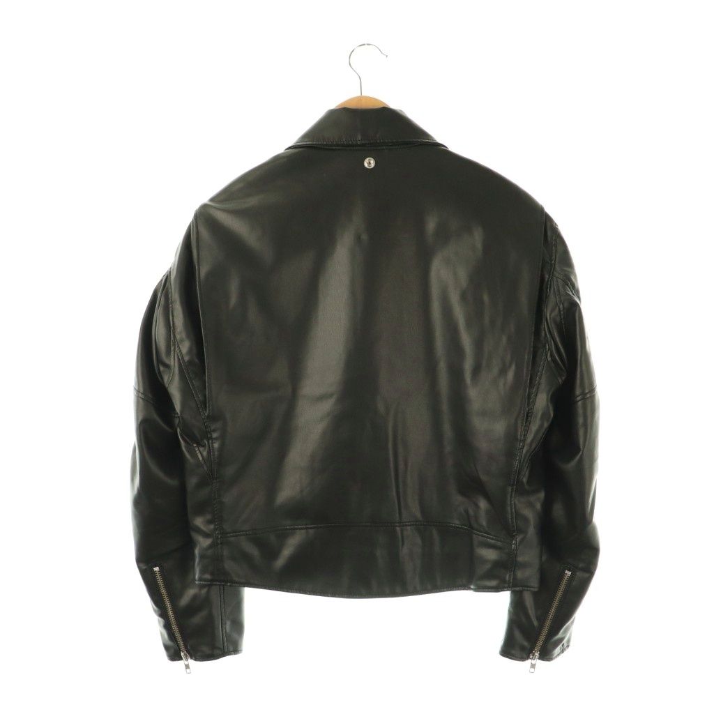 【中古】ジェービーアタイア Paris motercycle JK フェイクレザージャケット ジップアップ 1 ブラック /DO ■OS ジェービーアタイア J.B.ATTIRE Paris motercycle JK フェイクレザー