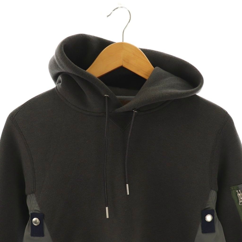 サカイ sacai MA-1 Hoodie Sponge Sweat パーカー 1 グレー /AG □OS