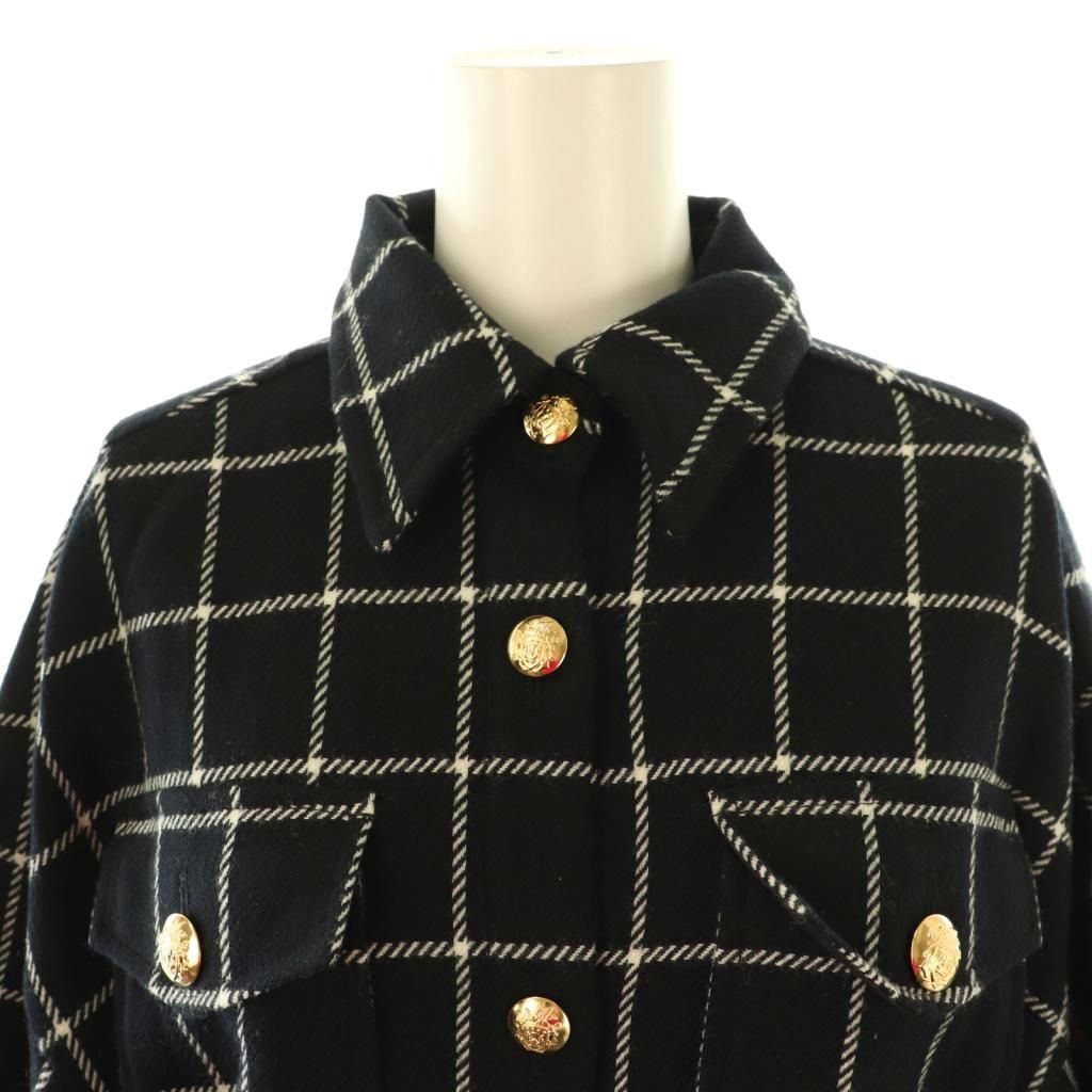 グレースクラス GRACE Class 24AW ウールチェックシャツワンピース 36