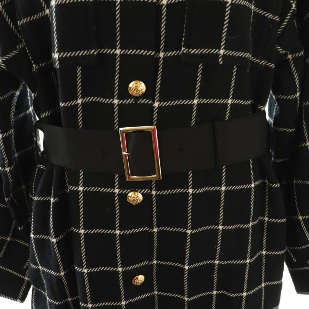 グレースクラス GRACE Class 24AW ウールチェックシャツワンピース 36