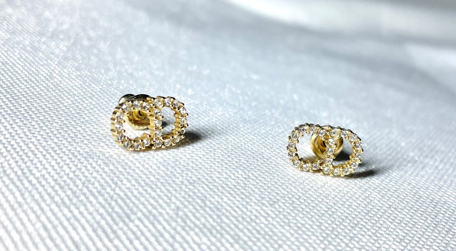 美品 最新モデル DIOR ディオール Clair D Lune ラインストーン装飾