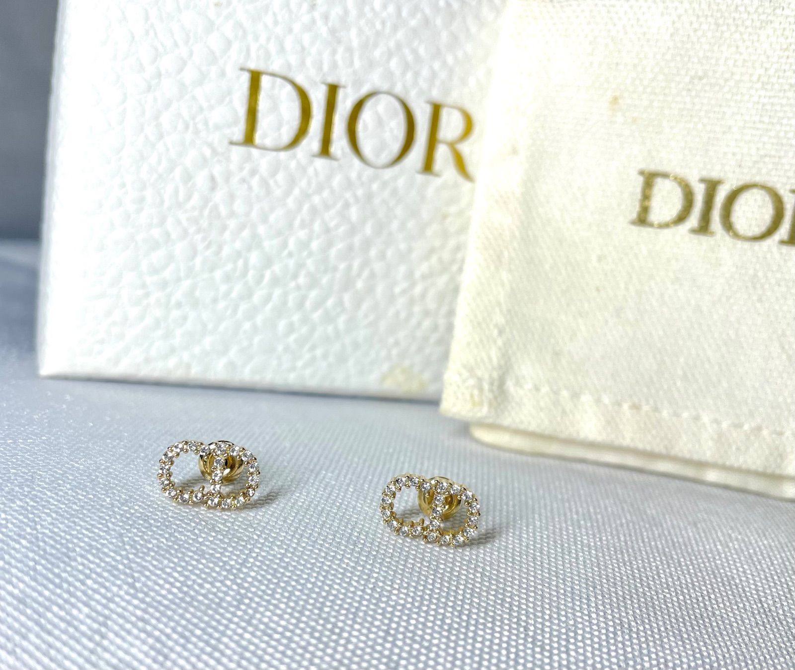 美品 最新モデル DIOR ディオール Clair D Lune ラインストーン装飾