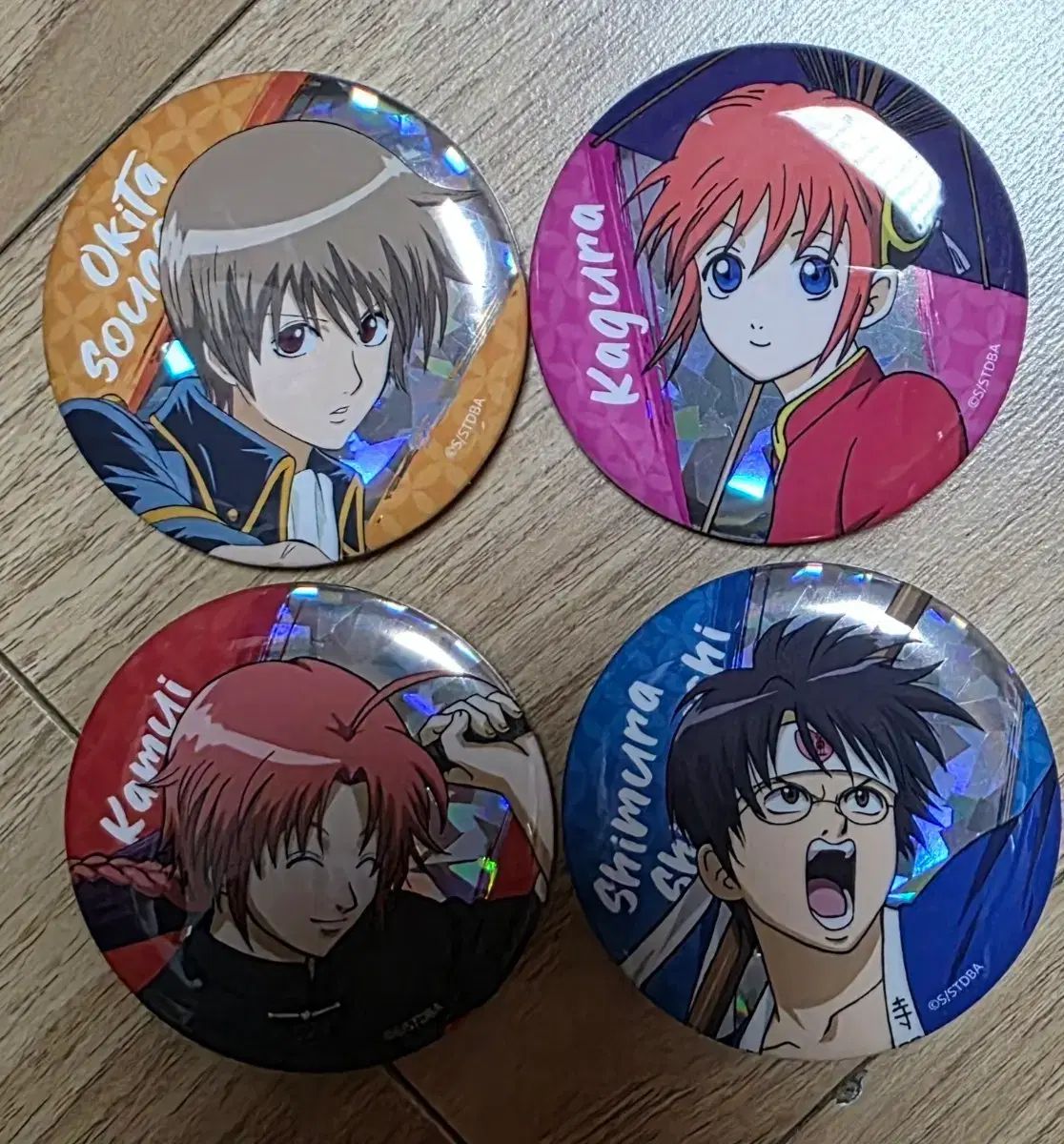 銀魂 ポップアップ ホログラム 缶バッジ 沖田 沖田総悟 神楽 カムイ