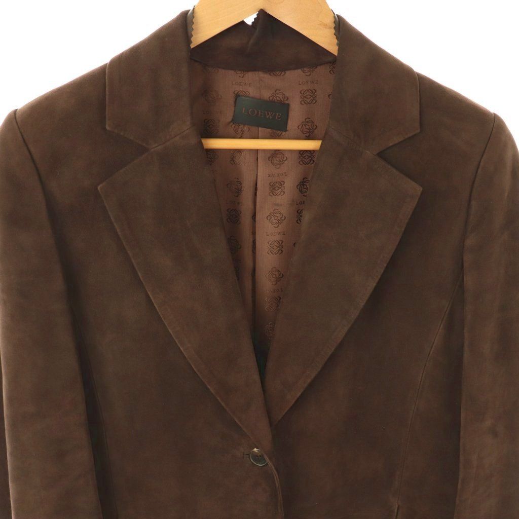 ロエベ LOEWE ラムレザースエードジャケット テーラード 総裏地