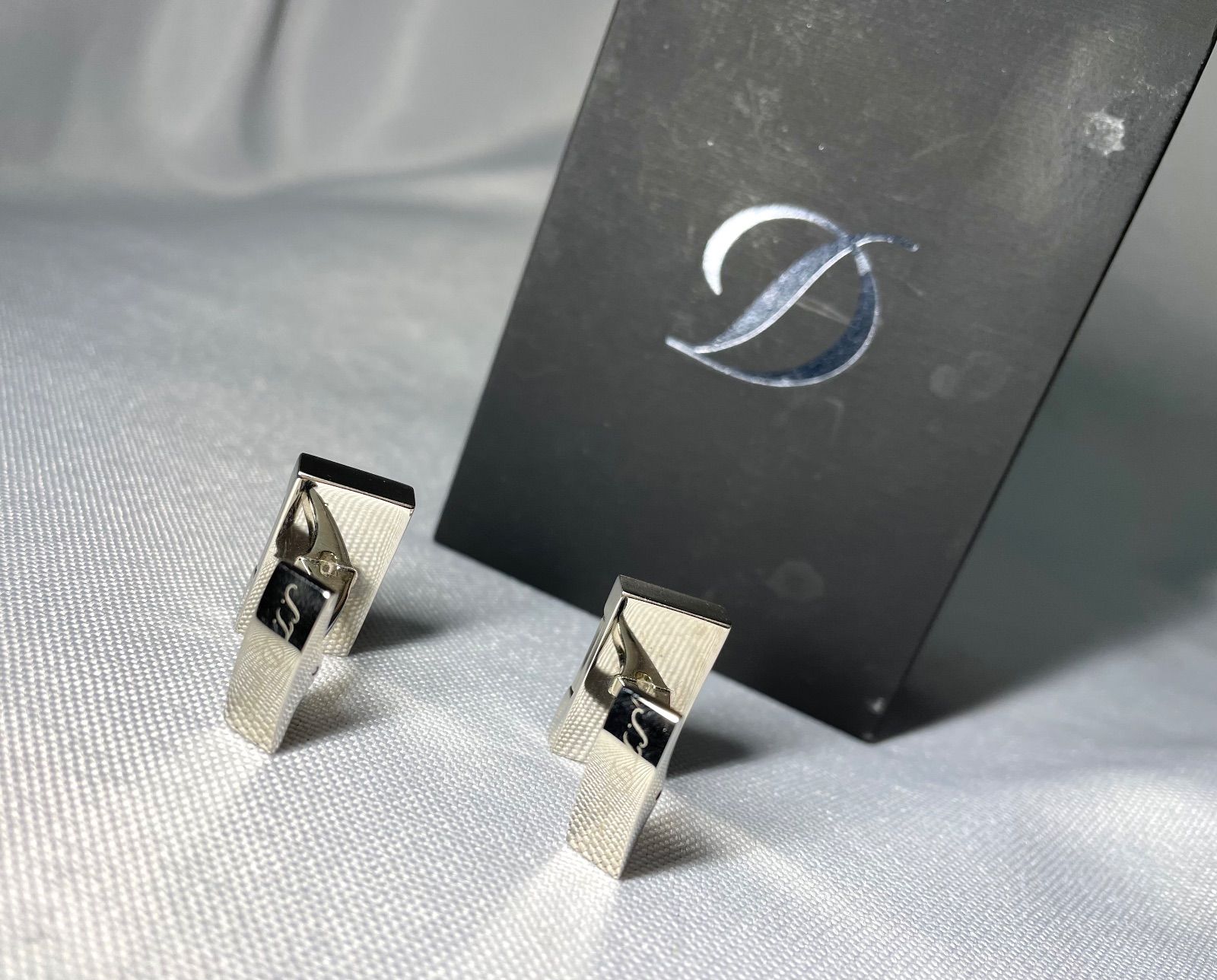 美品 S.T.Dupont デュポン ブラック＆ホワイト ストーン装飾