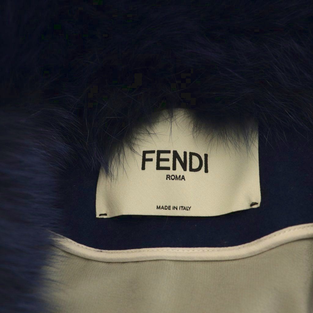 フェンディ FENDI フォックスファーコート チェスター アウター ウール