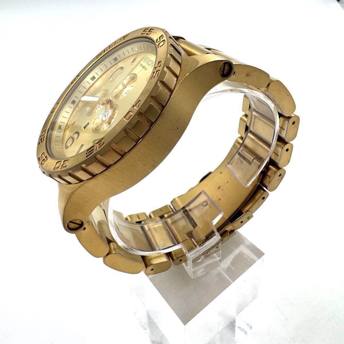 ✨状態良好✨NIXON THE 51-30 CHRONO SIMPLIFY 腕時計 ゴールド GOLD
