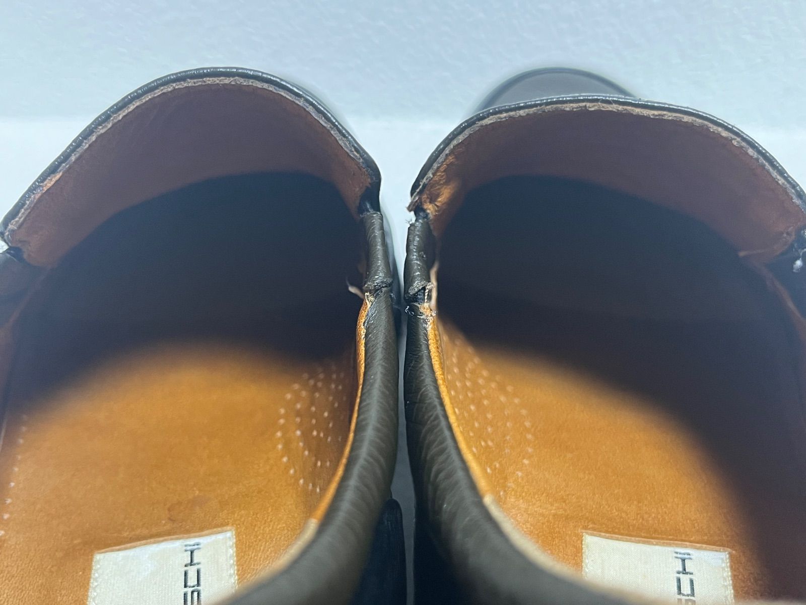 美品 MORESCHI モレスキー レザー スリッポン UK6.5 - メルカリ