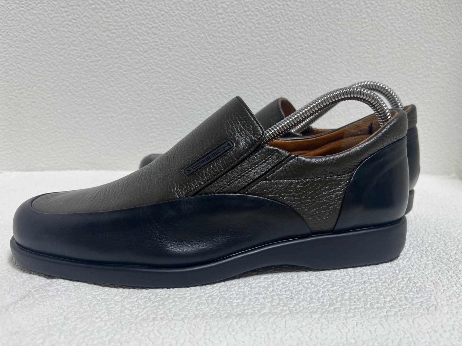 美品 MORESCHI モレスキー レザー スリッポン UK6.5 - メルカリ