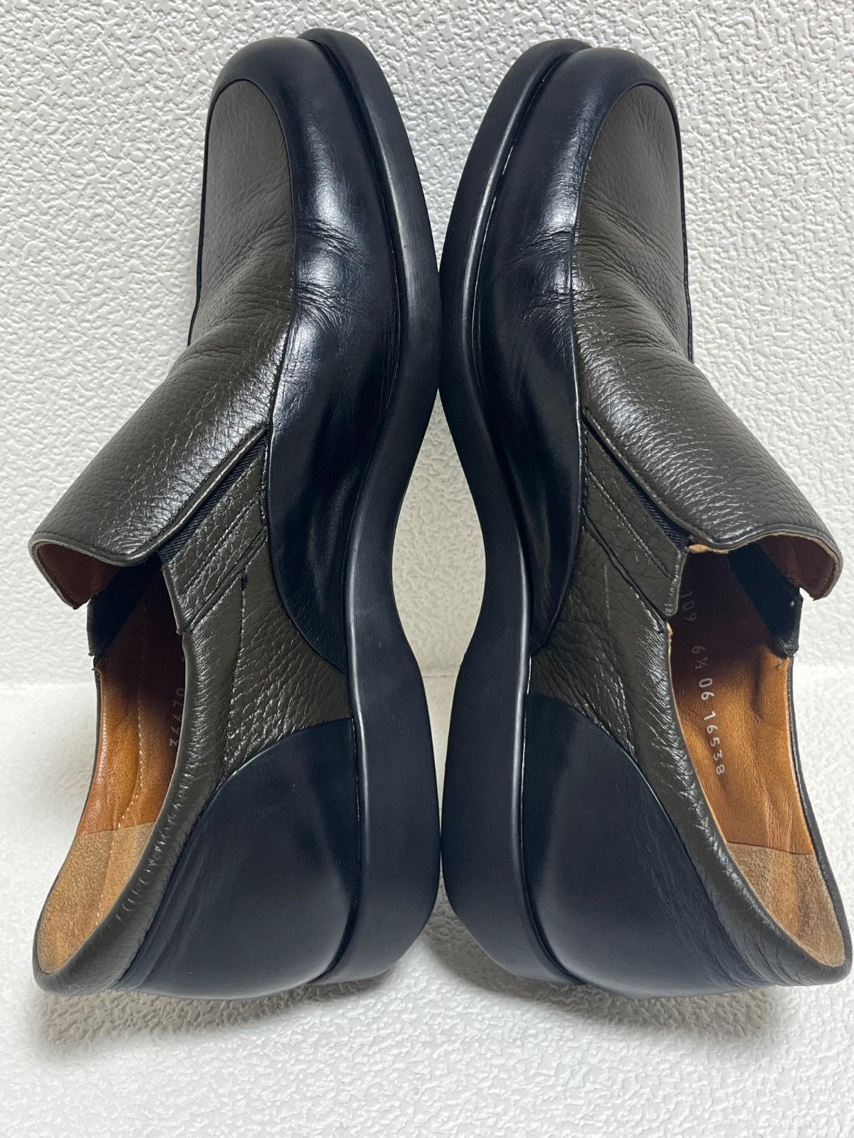 美品 MORESCHI モレスキー レザー スリッポン UK6.5 - メルカリ