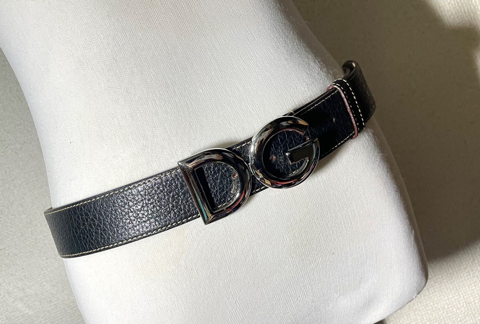 DOLCE&GABBANA ドルチェ&ガッバーナ DGバックル レザーベルト 85cm 34