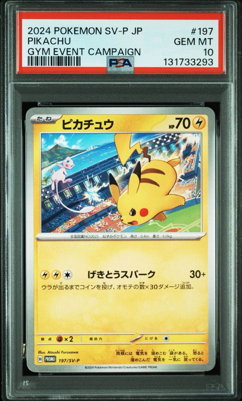 ピカチュウ：ジムイベント プロモカード 197/SV-P 10枚セット PSA10】 ピカチュウ 197/SV-P ジムイベント プロモ 2024 POKEMON
