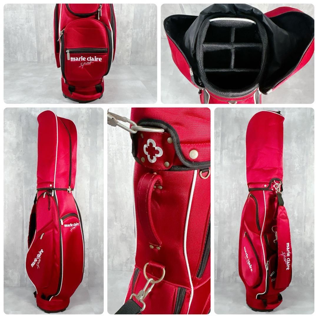 V686 マリクレール レディース ゴルフ クラブ セット 赤 キャディ