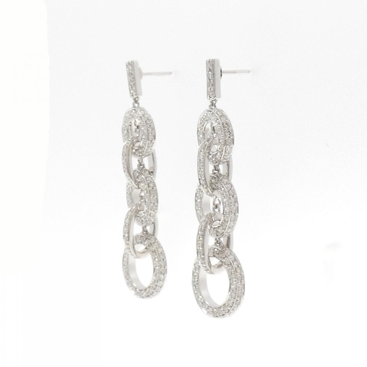 K18WG ダイヤモンド ピアス 2.04CT - メルカリ