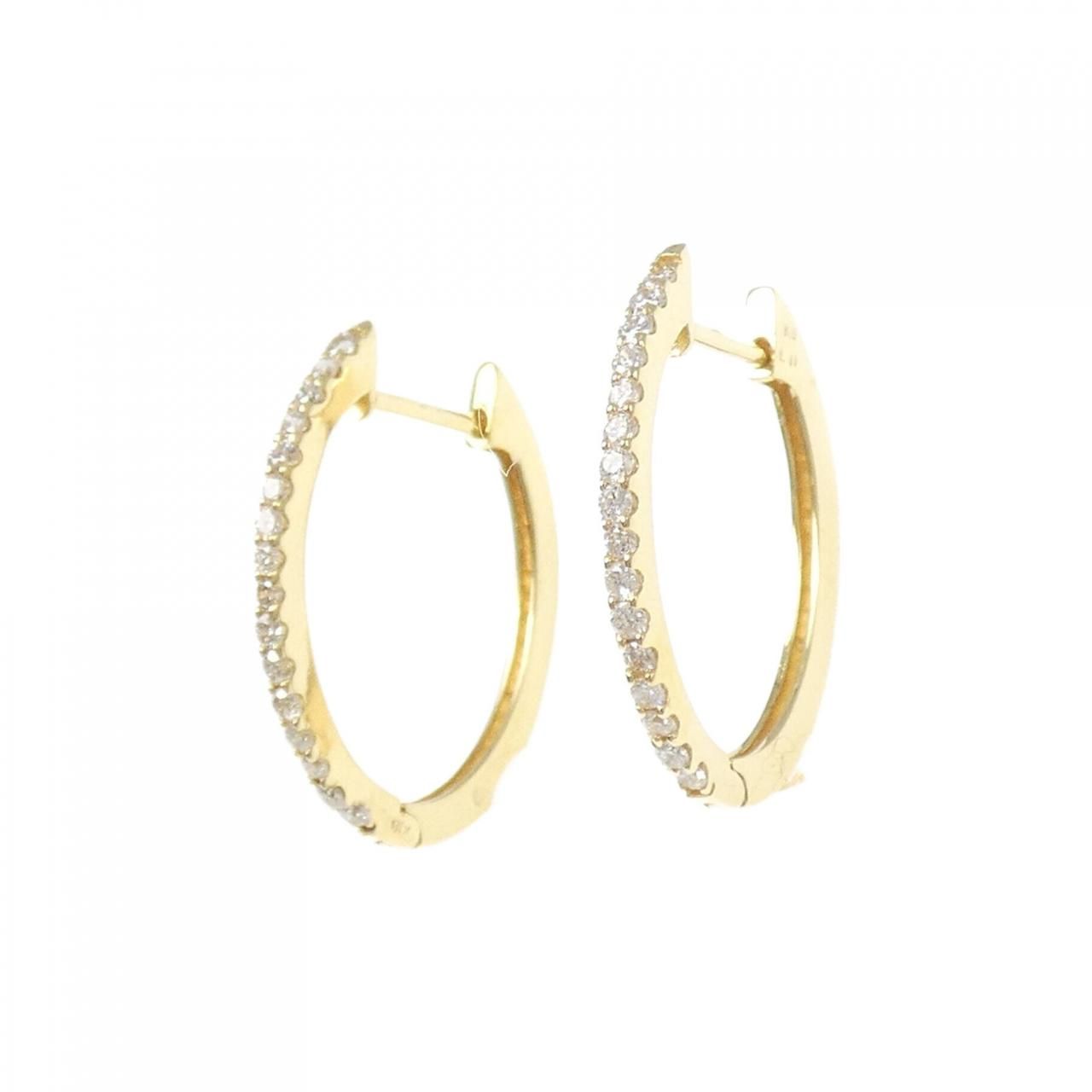 K18YG ダイヤモンド ピアス 0.32CT - メルカリ