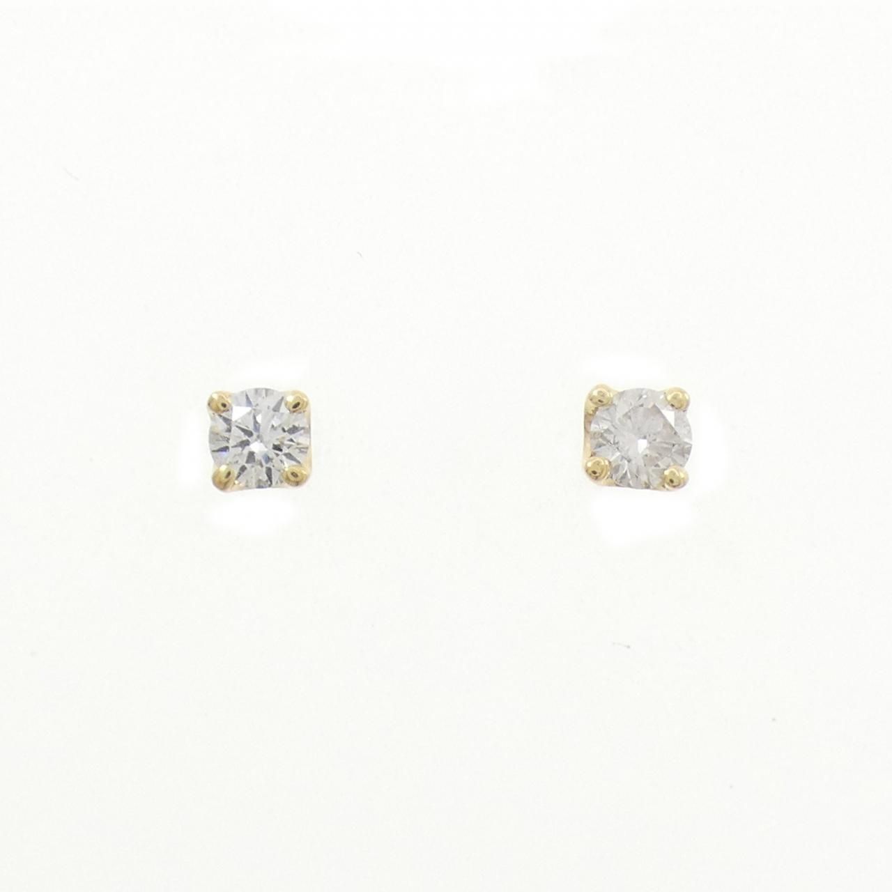 レイジースーザン k18yg 金　一粒ダイヤモンド　ソリティアソリテール　ピアス K18YG ソリティア ダイヤモンド ピアス 0.432CT - メルカリ