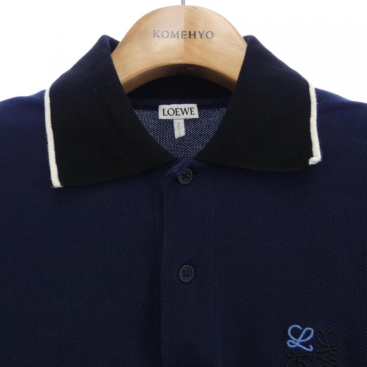 未使用　LOEWE 青 黒 襟 ポロシャツ 未使用 LOEWE 青 黒 襟 ポロシャツ 未使用 LOEWE 青 黒 襟 ポロシャツ