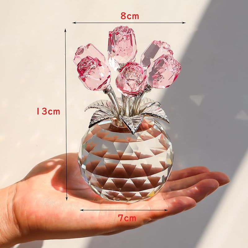 プレゼント クリスタル バラ 枯れない 花 薔薇 ギフト 結婚祝い 記念日 女性 結婚記念日プレゼント 女性 人気 K9クリスタルピンクバラギフト 枯れ