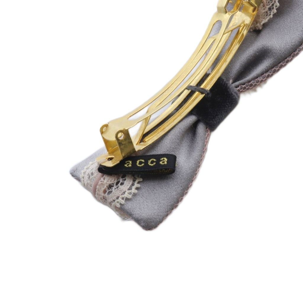 アッカ リボン バレッタ ピンク - メルカリ