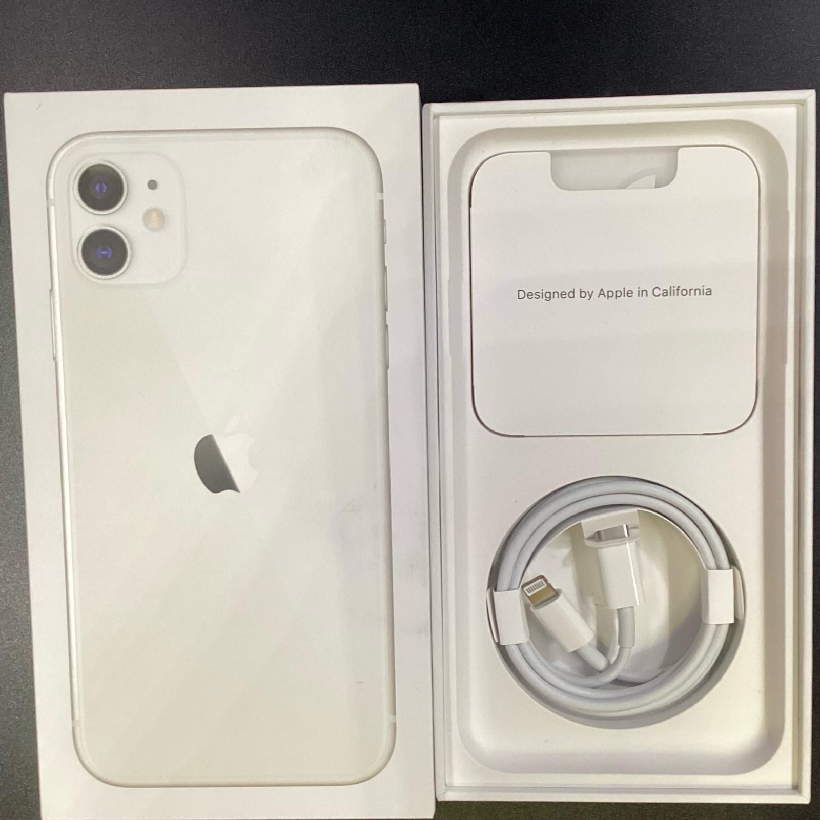 iPhone 11 64GB ホワイト au SIMフリー 白ロム 美品 動作確認済 100