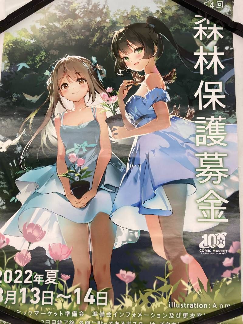 激レア】C100 コミケ100 森林保護募金 ポスター Anmi メガネ少女
