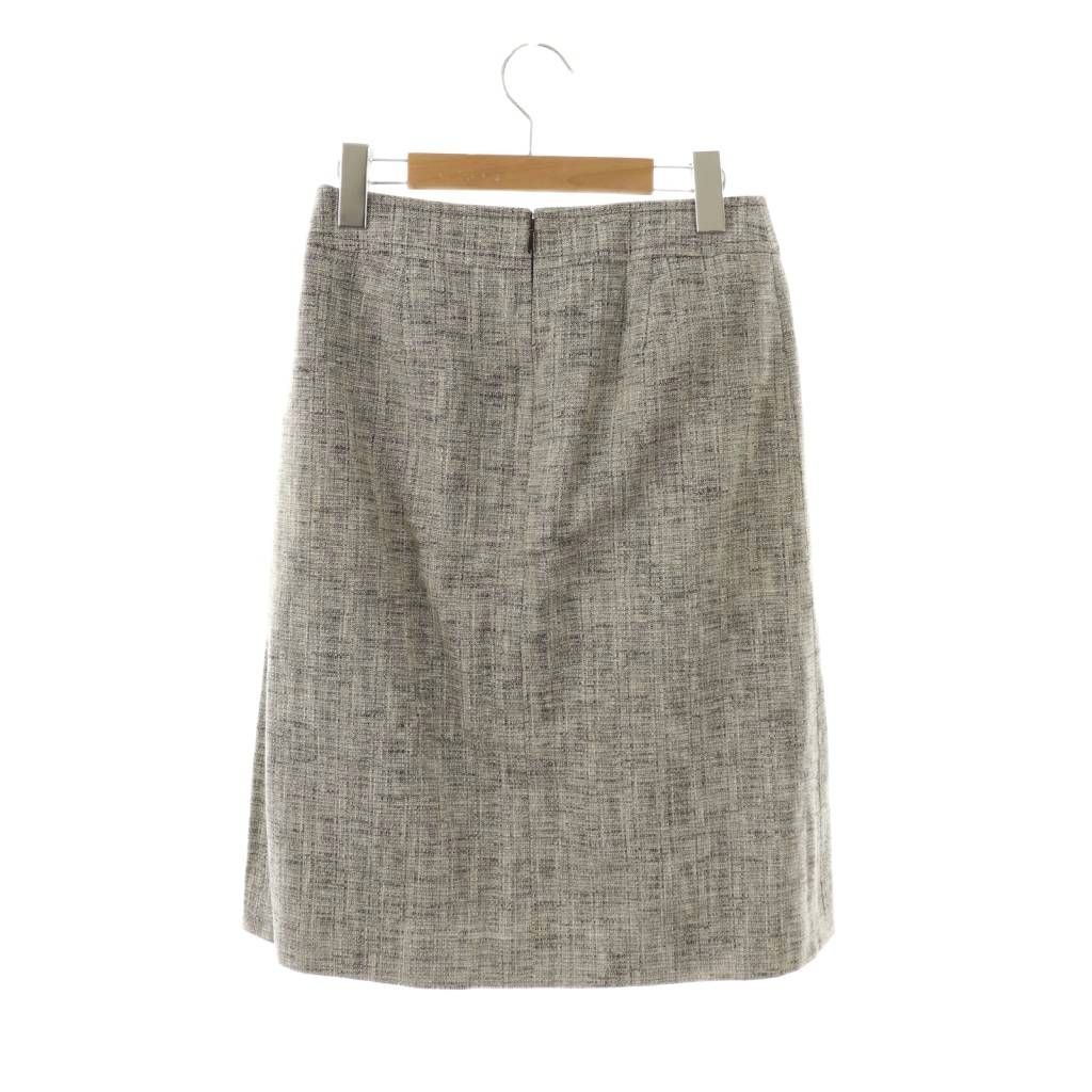 バーバリー ロンドン BURBERRY LONDON ツイードプリーツスカート 36