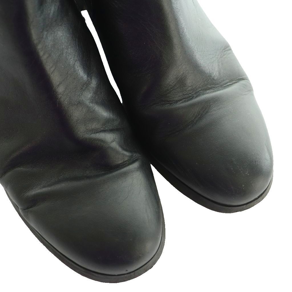 ファビオルスコーニ　サイドゴアブーツ　ショートブーツ　レザー　ブラック　38 ○ファビオルスコーニ FABIO RUSCONI サイドゴアブーツ （ブラック